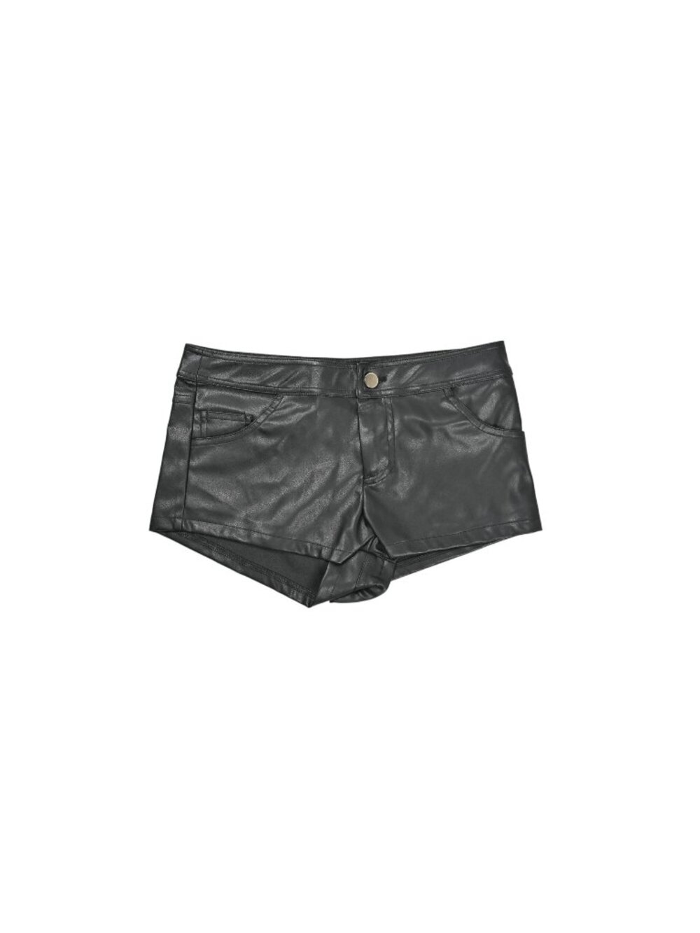 Superdown Gianna Faux Leather Short in Black
